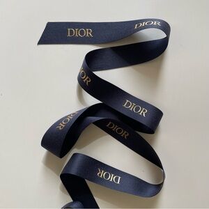 DIOR Gold Logo Gift Wrapping Designer Ribbon Hair Tie 30” NEW